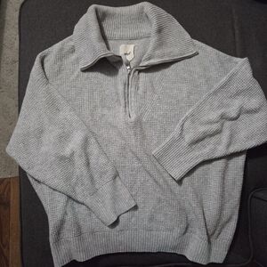 Aerie Light Gray Knit Pullover